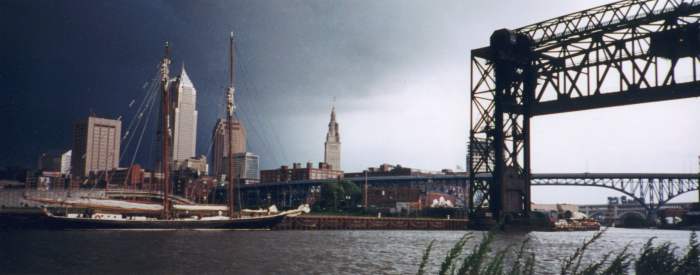 Cuyahoga River seen from Whiskey Island